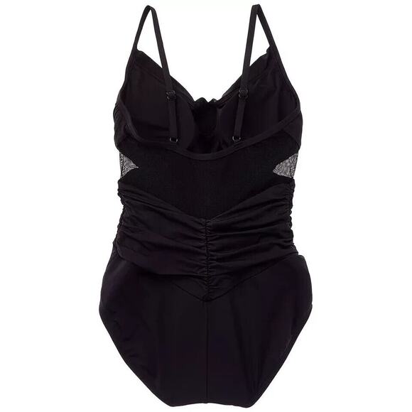 COCO CONTOURS STERLING V-NECK BRA SIZED UNDERWIRE ONE PIECE SWIMSUIT 12 36/CD - Picture 3 of 4